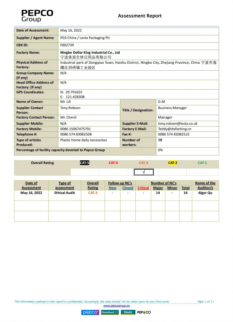 PEPCO Ethical Audit 